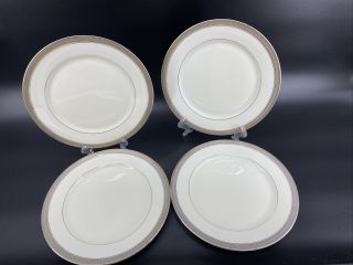 Mikasa Palatial Platinum L3235 Dinner Plates (4 Plates) NWT 3