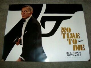 No Time To Die James Bond 007 Uk Quad Movie Poster Nov 2020