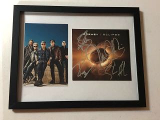 Journey Band Autographed Signed Framed Cd Cover 1 With Signing Picture Proof