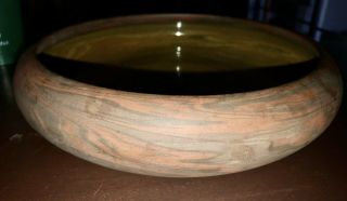 Niloak Pottery 1920 - 24 Mission Swirl Arts & Crafts Vase First Art Mark Low Bowl