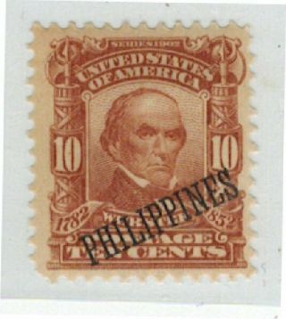 Phillipines Sc 233 Overprint On 10 Cent Webster Mh