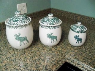 Tienshan Folk Craft Moose Country Canister Set