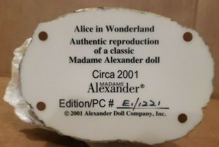 Gifts by Madame Alice in Wonderland Figurine 1st Edition Size of 1221 2