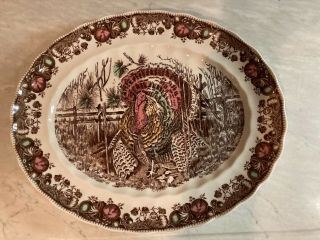 Johnson Brothers His Majesty Turkey Platter Oval 15 " Thanksgiving