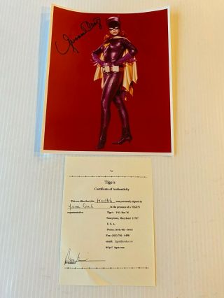 Yvonne Craig Batgirl Signed 8x10 Photo With Batman