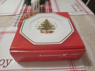 Nikko Christmastime Christmas Tree Dinner Plates Set Of 4 Octagon