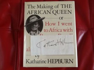 Katharine Hepburn Signed Paper & The African Queen Bogart Bacall Huston Photos