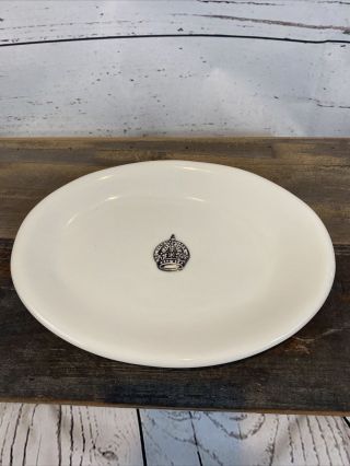 Rae Dunn Crown Oval Appetizer Plate Vintage Retired Vhtf