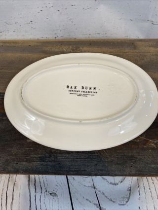 Rae Dunn Crown Oval Appetizer Plate Vintage Retired Vhtf 2