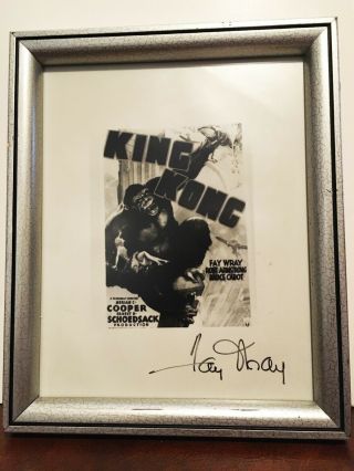 Fay Wray " King Kong " Autographed 4 " X6 " Photo In 8 " X10 " Frame