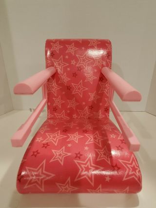 American Girl Doll Pink Cafe Boutique Bistro Seat High Chair Clip On Table F9343
