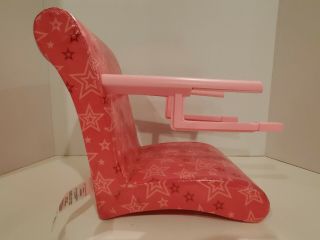 American Girl Doll Pink Cafe Boutique Bistro Seat High Chair Clip On Table F9343 3