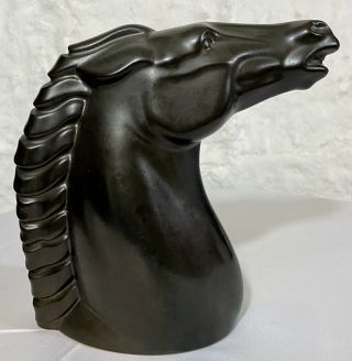 Horse Head Figurine Keramic Studio Decor Collectible Equestrian