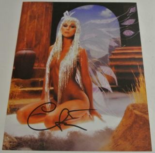 Young Cher Goddess Of Pop Autographed 8x10 Photograph Hand Signed Autograph