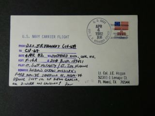 Us Naval Ship Card Uss J.  F.  Kennedy Vf - 31f - 14a Sparrow Vs.  Mqm - 74,  