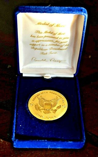 Catalinastamps: Medal Of Merit,  Ronald Reagan Republican Presidential Task Force
