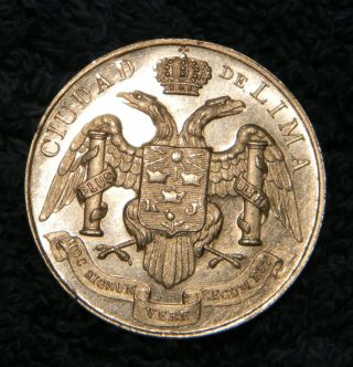 Peru Silver Medal: 1910,  Inauguracion Del Barrio Obrero,  Lima