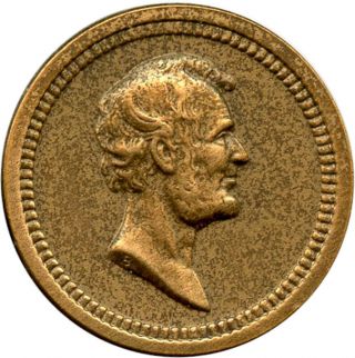 Abraham Lincoln Broken Column Us Mini 18mm Medal By Barber Bronze