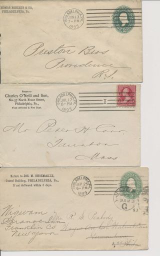 30 Philadelphia Pennsylvania Postal History Items Machine Cancels On Cover