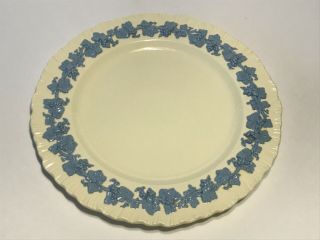 Wedgwood Queensware Lavender On Cream Shell Edge 3 Dinner Plates 10 1/4” Blue