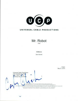 Carly Chaikin Signed Autographed Mr Robot Pilot Episode Script Ab