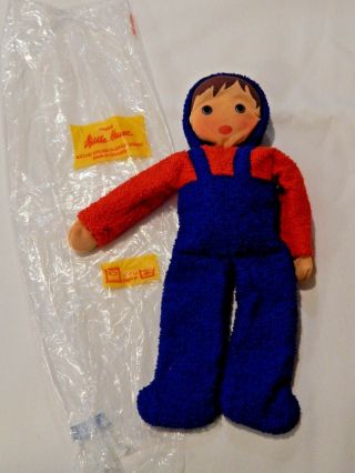 Vtg Old Stock Kathe Kruse Terry Cloth Boy Doll 10 " Made In Germany