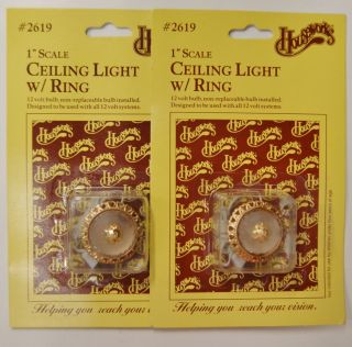 2 Ceiling Light W/ring,  Housework 