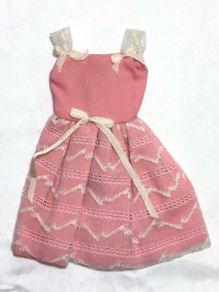 Vintage Barbie Skipper Pak Party Pink Dress (bag 402)