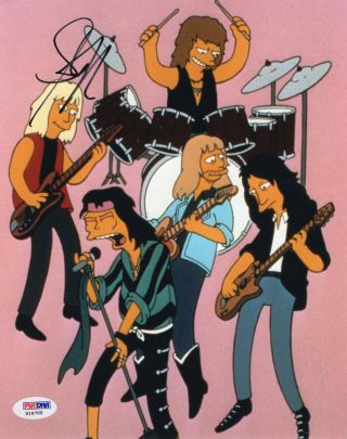 Steven Tyler Aerosmith Signed 8x10 Photo W/psa Dna Walk This Way X18705 Simpsons