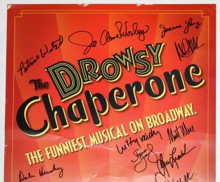 Cast Beth Leavel,  Jonathan Crombie Signed DROWSY CHAPERONE Broadway Poster 2