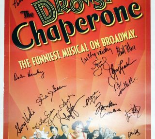 Cast Beth Leavel,  Jonathan Crombie Signed DROWSY CHAPERONE Broadway Poster 3