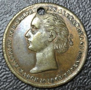 1863 Albert Edward Prince Of Wales Married Princess Alexandra Of Denmark Medal