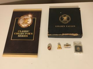 Nra Firearms Bronze Coins,  Golden Eagle Belt Buckle,  Pins