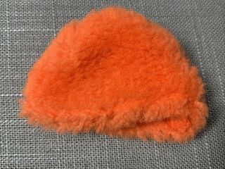 Vintage Barbie Made For Each Other 1881 - 1969 Vgc Orange Faux Fur Hat