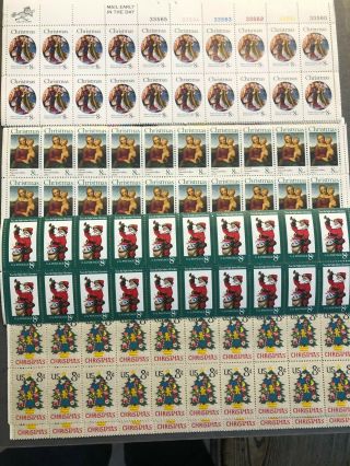 Christmas Us Stamps (lot 13) $23.  68 Face Value For $18: Enough For 43 Cards