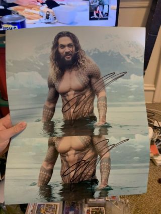Jason Momoa Signed 11x14 Photo Aquaman Game Of Thrones Khal Drago Autographed
