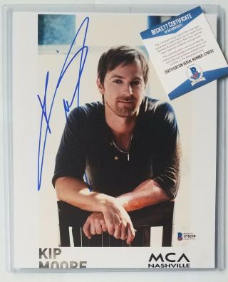 Kip Moore Signed Photo Beckett Bas Bgs Autographed 8x10 Country Music Singer