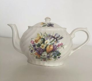 Vintage Porcelain Teapot Arthur Wood & Son 6410 Staffordshire England