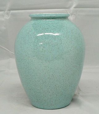 Red Wing Pottery Aqua Speckle Vase 5000