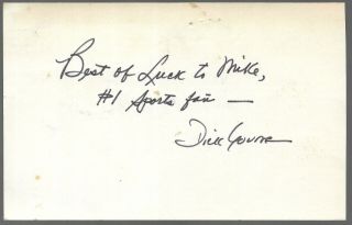 Dick Young Autographed Hand Signed Post Card 1974 - Sports / Hof