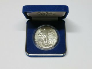 1988 " America In Space " Astronaut Commemorative Silver Medal W/ Og Box &