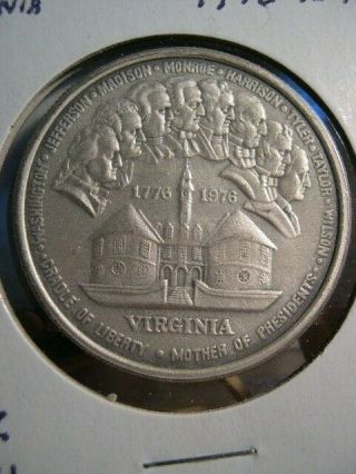 1776 - 1976 Virginia Independence,  House Of Burgesses,  Xmas,  Silver,  Medal,  Photos