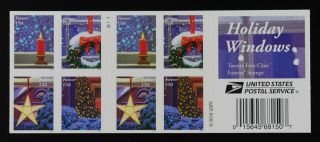 Holiday Windows Forever Stamps 2016 Full Booklet Of 20 Mnh Sheet Pane