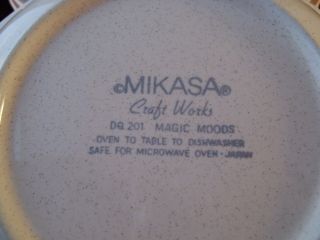 Vintage Mikasa Craft Magic Moods 5 Rimmed Soup Bowls DQ - 201 Retired Pat 2
