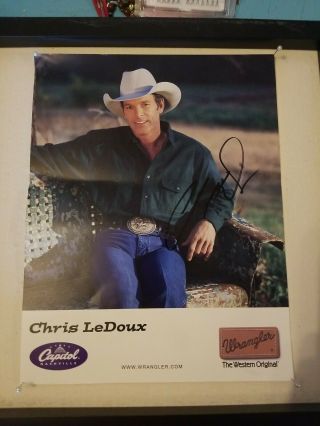 Country Music Legend Chris Ledoux Signed Autograph Wrangler Ad