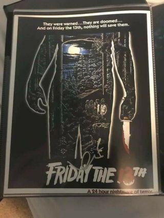 Kevin Bacon Autographed Friday The 13th 1980 11x14 Photo Signed Horror