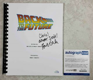 Bob Gale Signed Full Movie Script " Back To The Future " 1985 Movie Film Acoa