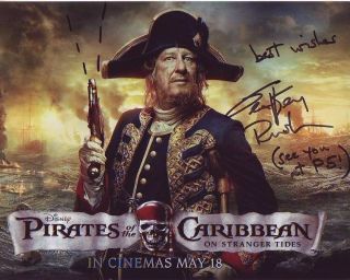Geoffrey Rush Signed Pirates Of The Caribbean Photo W/ Hologram