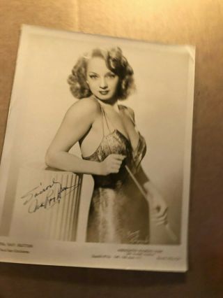 Ina Ray Hutton Very Rare Early Autographed 8/10 Big Band Leader 40s