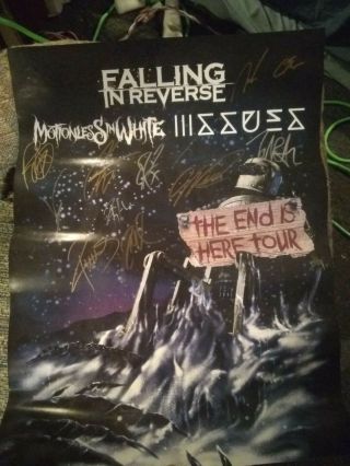 Falling In Reverse,  Motionless In White,  Issues Poster Signed By All Members